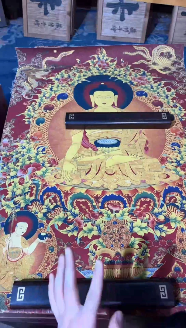 卷轴画龙妹的唐卡tk16