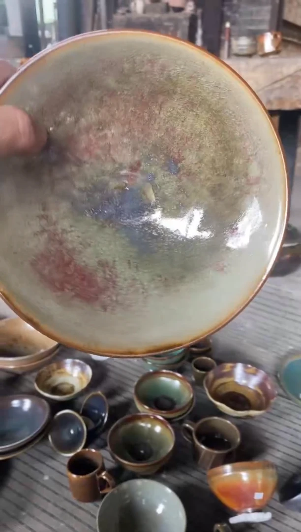 浪鬼柴烧-釉绘柴烧顺*小碗