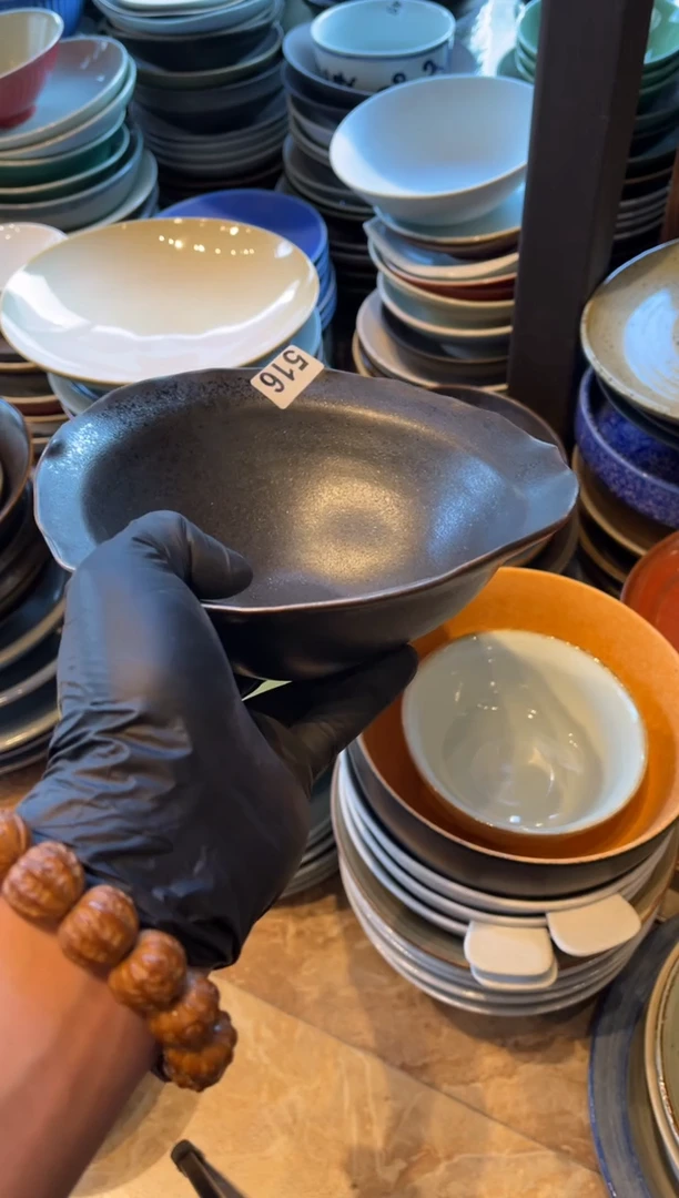 【闪购商品】瓷片516  碎银贝壳碗1个