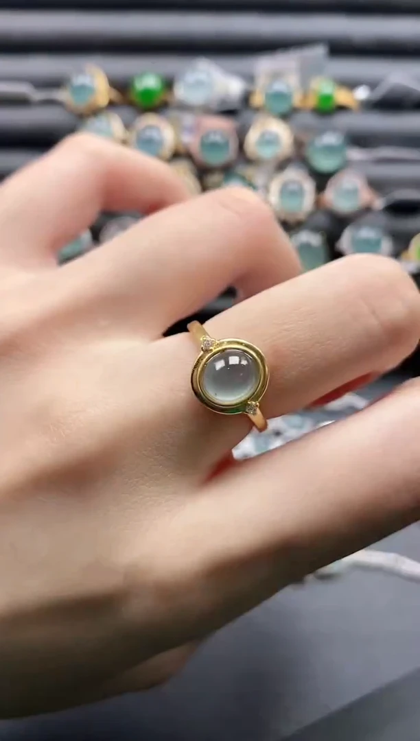 【闪购商品】翡翠戒指银S925镶嵌1111