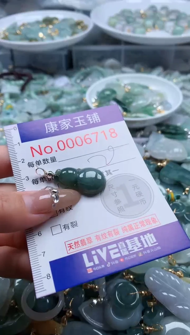 翡翠未镶嵌吊坠(不含链)6718