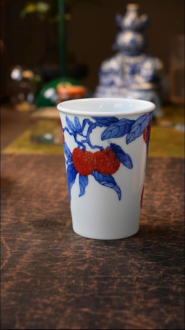 其他青花釉里红荔枝可乐杯