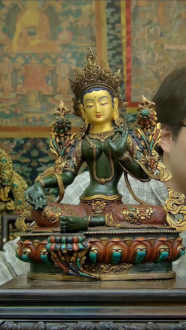 铜像造像收藏铜像造像收藏绿度母