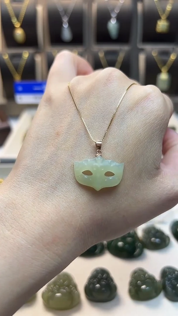 吊坠(不含链)银S925镶嵌和田玉 吊坠(不含链) 银S925镶嵌 和田玉