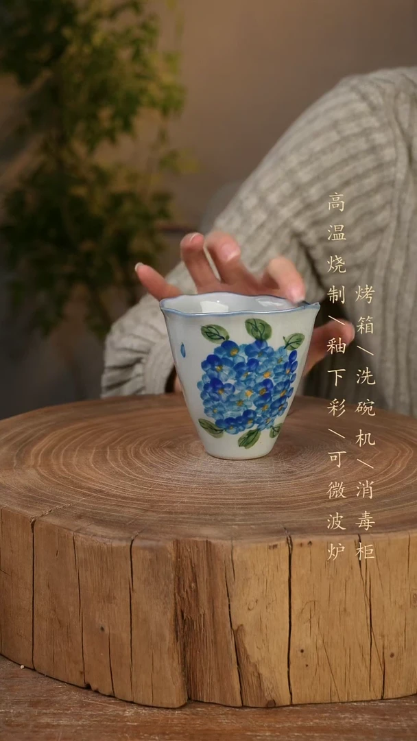 碗瓷景德镇手工手绘高温瓷釉下彩