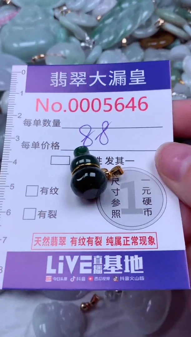 吊坠(不含链)未镶嵌翡翠5646