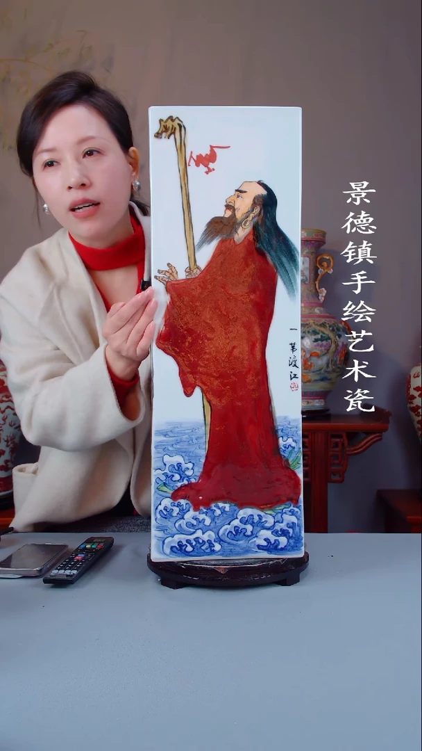 摆件陶瓷景德镇手工手绘陶瓷摆件75