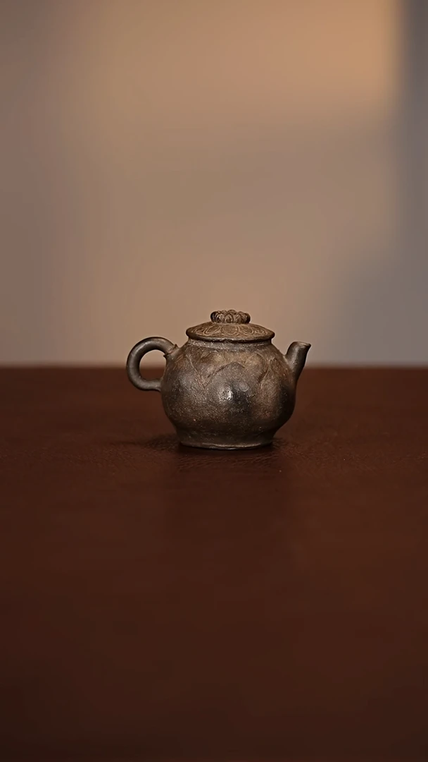 茶壶紫砂梵莲100cc紫砂壶 全手制