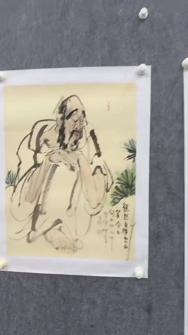 国画姜裕民禅意人物画