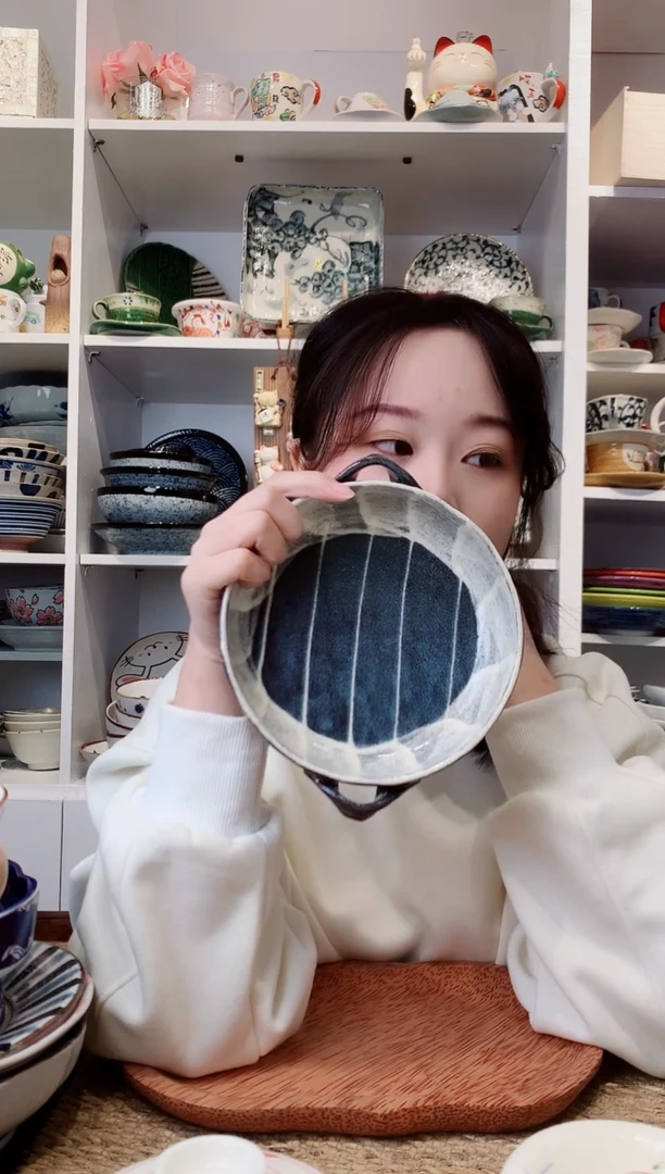 陶瓷【孤品】灶师窑双耳盘
