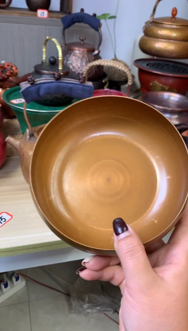 紫铜包浆色光面建水