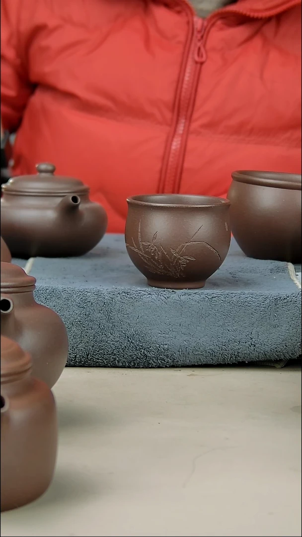 茶壶紫砂底槽清杯子100