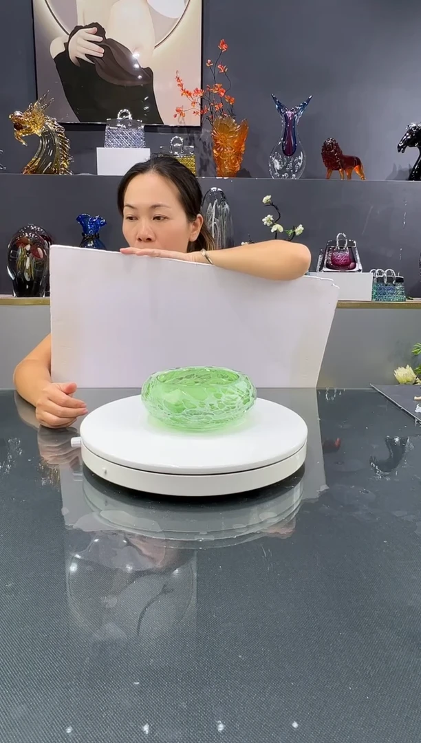 琉璃绿色烟灰缸福利款