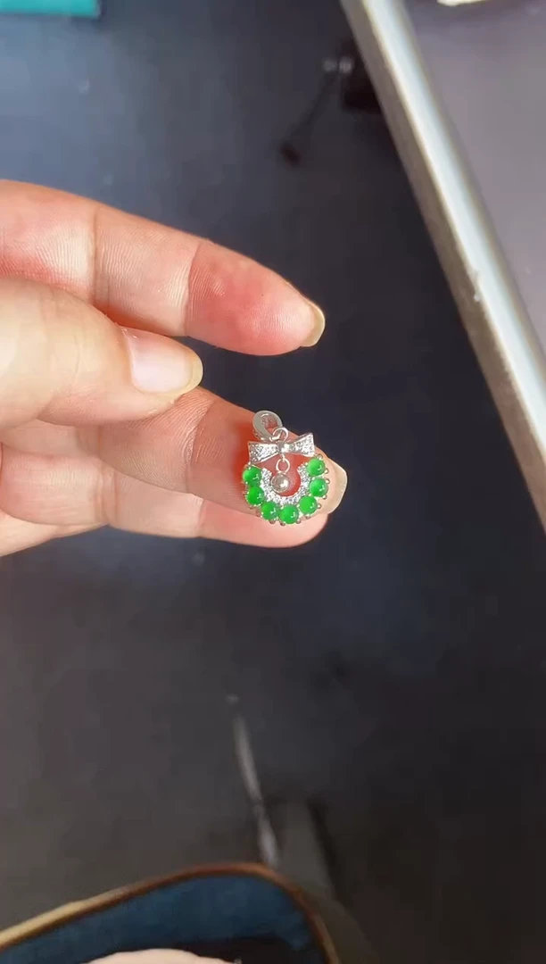 吊坠(不含链)银S925镶嵌翡翠1