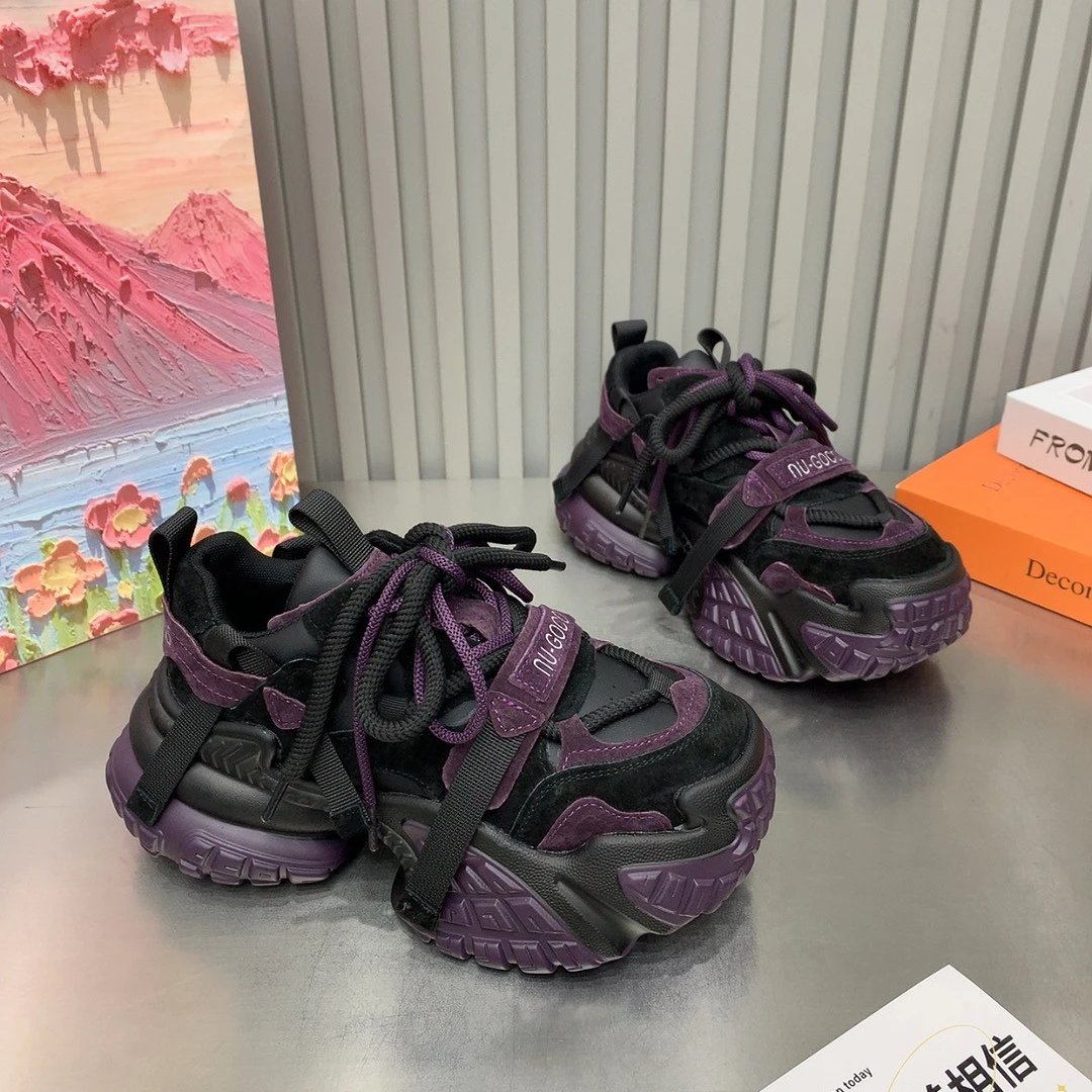 2025厚底增高百搭老爹鞋休闲运动鞋时尚增高女款