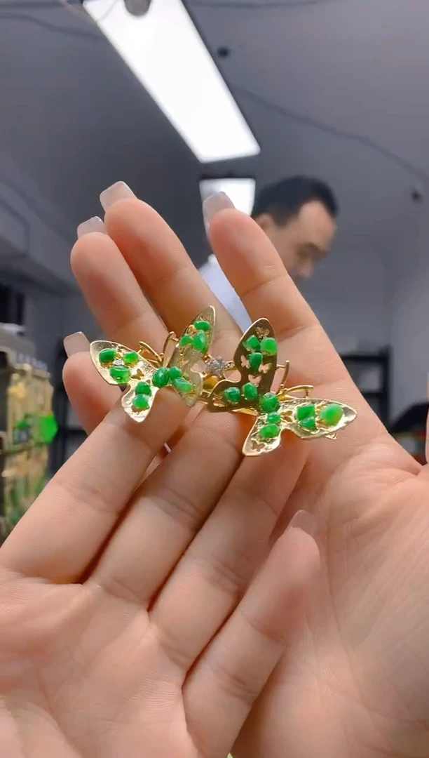 【闪购商品】翡翠耳饰合金401翡翠发簪