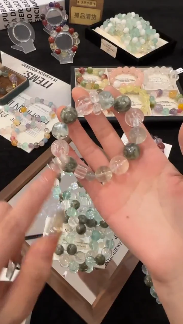 未镶嵌手链水晶绿祖母多宝x3144