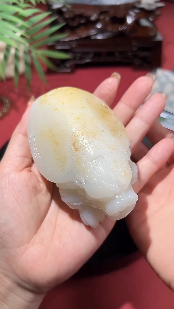 未镶嵌和田玉摆件和田玉龙龟摆件16