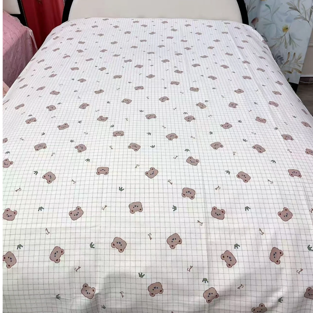 2*2.5米粗布床单 四季款 加厚加密 密实贴身透气 【熊baby】