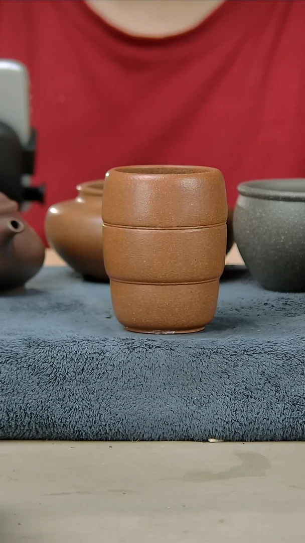 茶壶紫砂红降坡半手工杯子140/150
