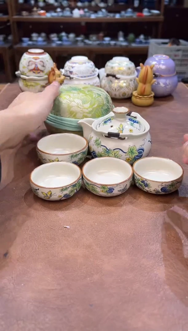 真的很便宜会开片的旅行茶具