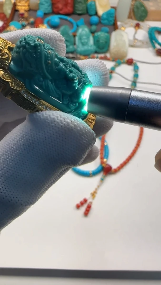 18K金镶嵌绿松石配饰配饰认****~配饰配饰