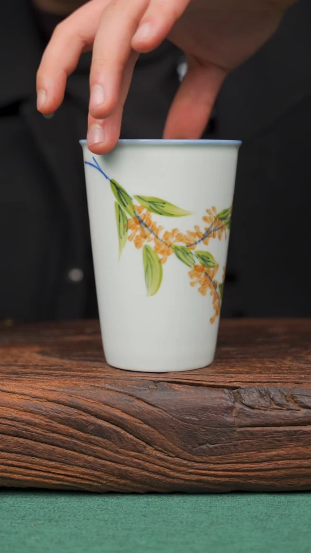 【闪购商品】瓷片103寻一缕瓷香杯釉下手工手绘瓷器