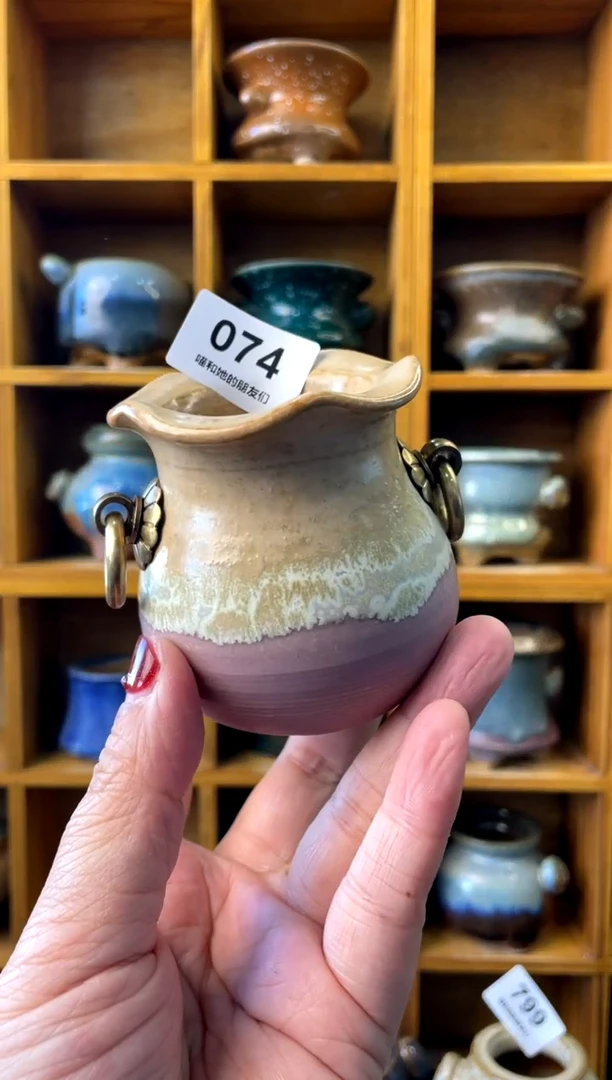 【闪购商品】陶074 内口4【喵喵团圆多肉盆】