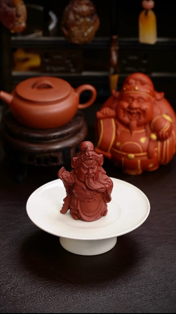 原矿茶宠朱泥关公