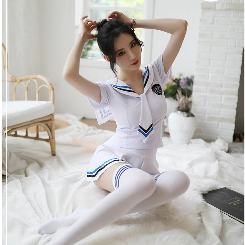 蓝白JK学生制服海军空姐女警套装夜店学院风日系夏季jk制服套装