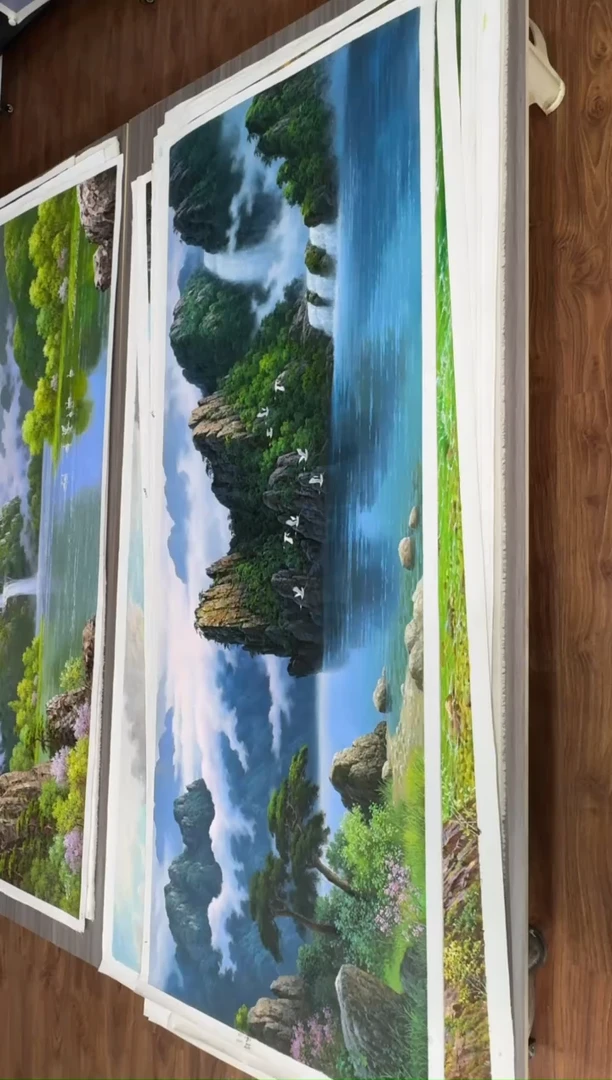 油画【56号】朝鲜原创纯手绘孤品油画