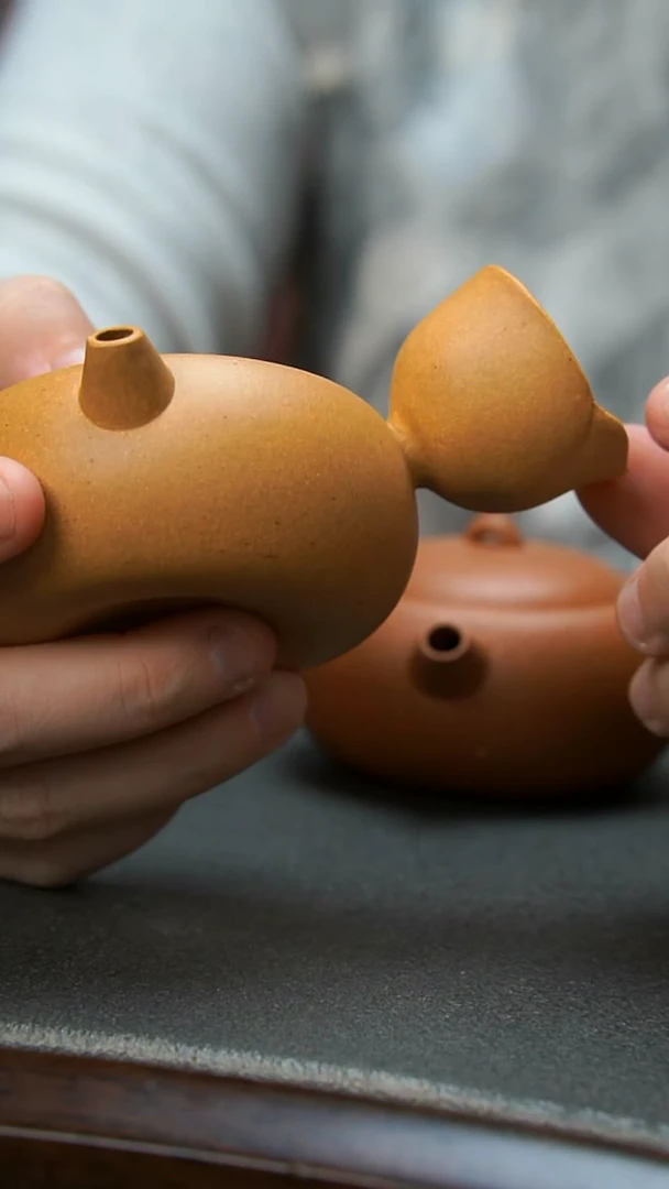 【闪购商品】紫砂茶壶黄金段侧把小壶