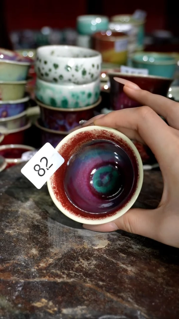 摆件精品窑变钧瓷茶器