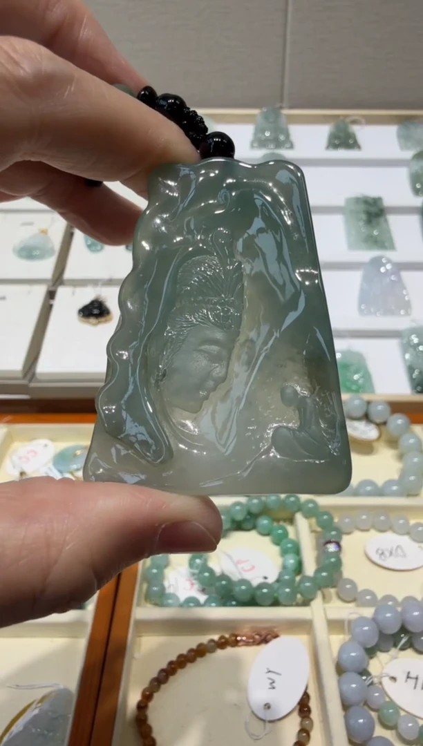 未镶嵌挂件翡翠A货翡翠多样性孤品国雕谢林工