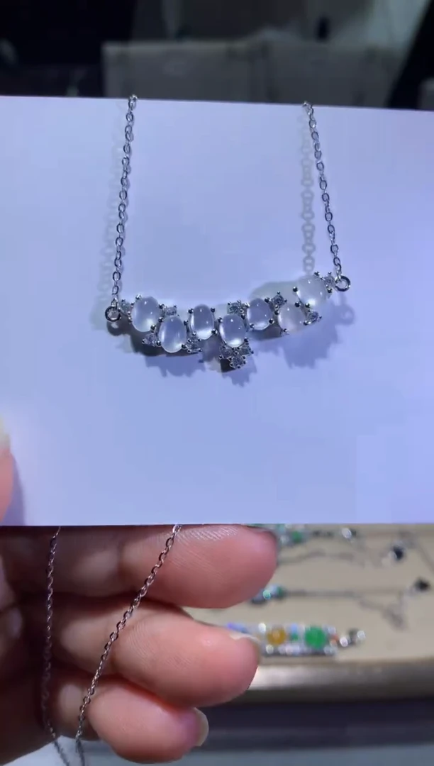 未镶嵌翡翠耳饰锁骨链