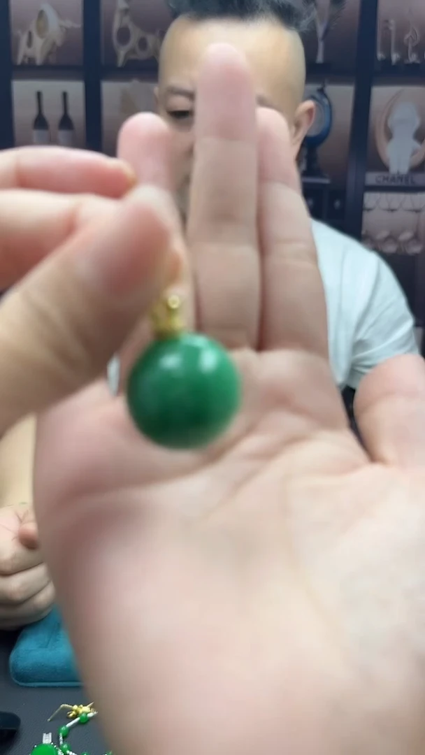 吊坠(赠链)14K金镶嵌翡翠缅甸