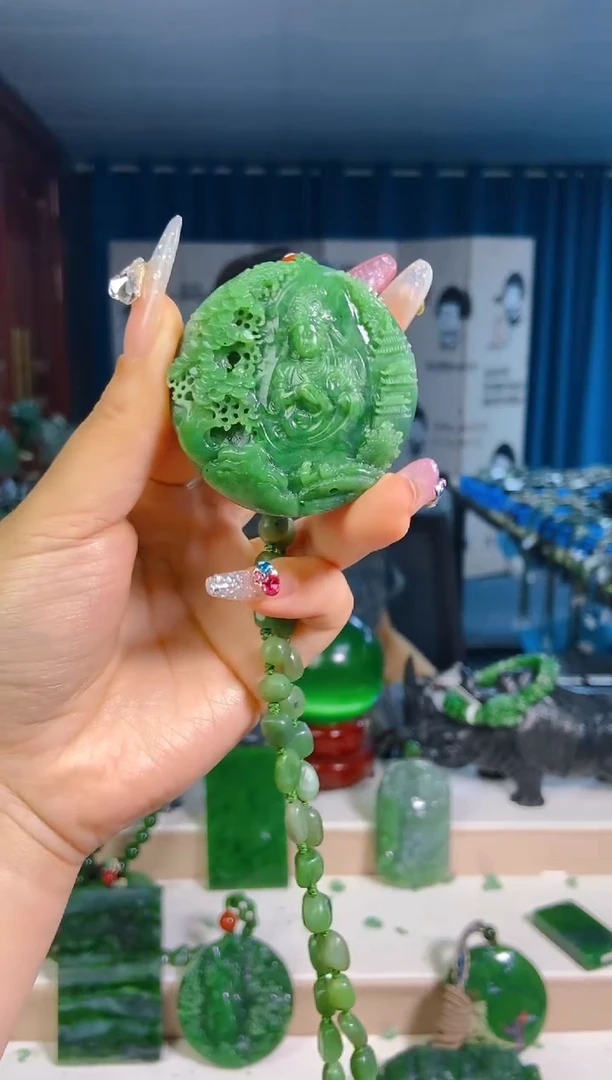 和田玉未镶嵌挂件1