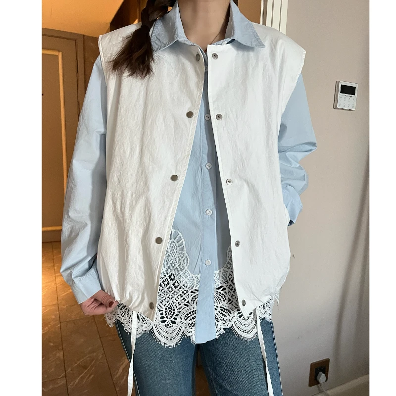 青青·STUDIO〖搭配神器〗春款两色工装休闲万能百搭马甲QS25007