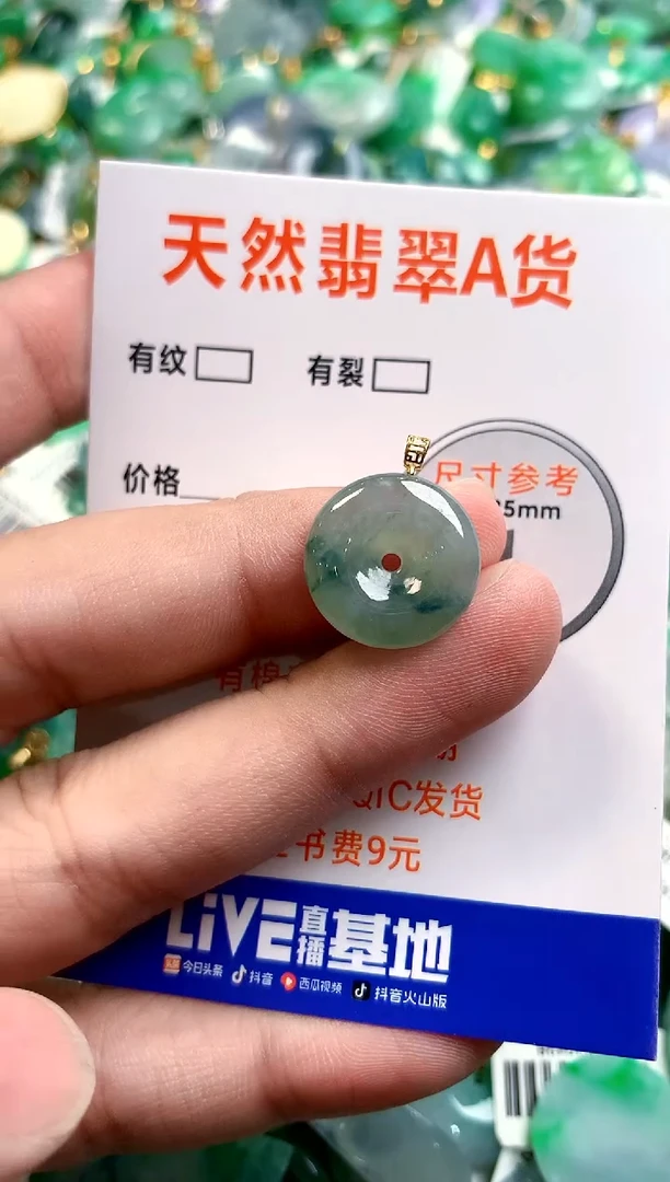 颈饰18K金镶嵌翡翠14006386