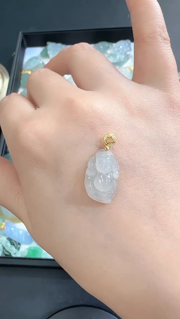 【闪购商品】翡翠颈饰18K金镶嵌250213197