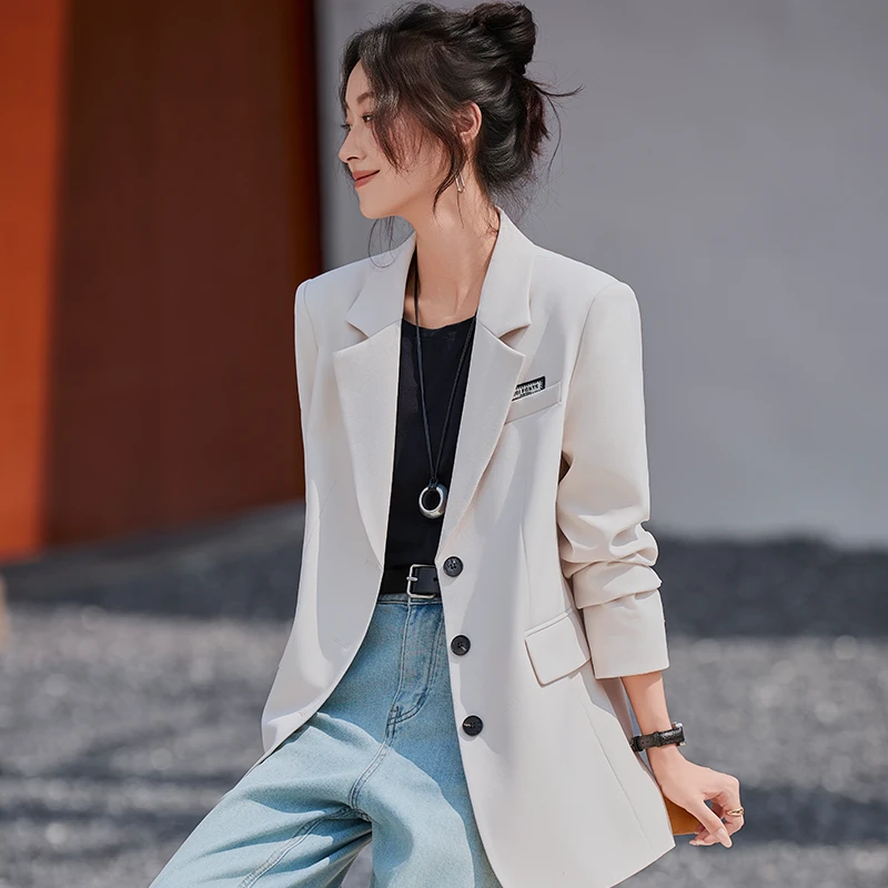 小个子通勤西装外套女春秋2025新款高级感复古英伦风休闲廓形西服