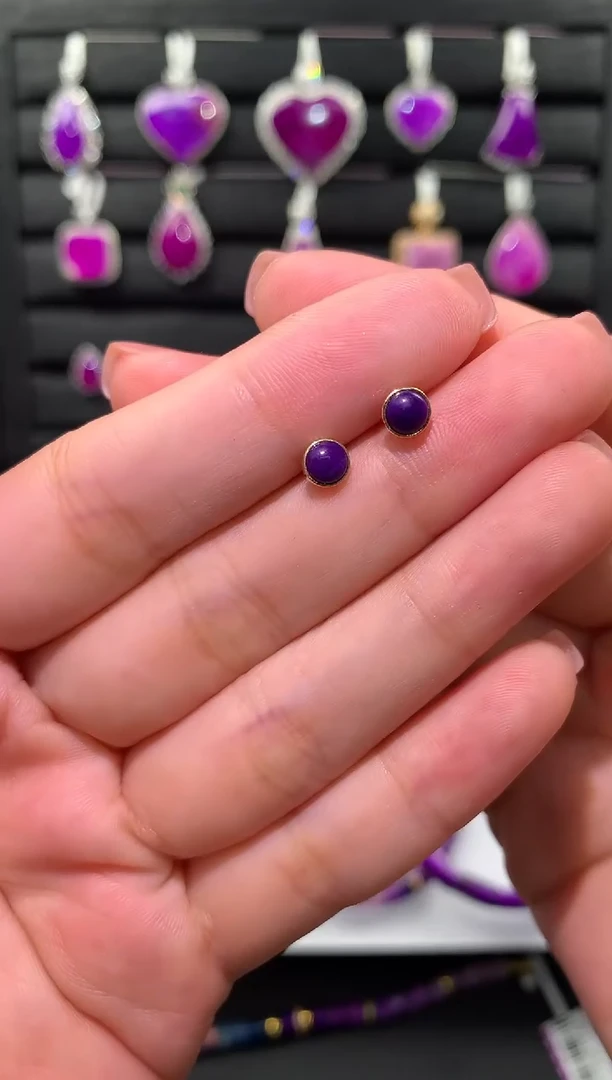 【闪购商品】18K金镶嵌苏纪石（舒俱来）.舒俱来耳饰