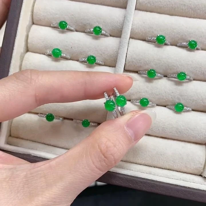 翡翠耳饰-（多样性发一对）18K金-KG05-BK|CXQ4