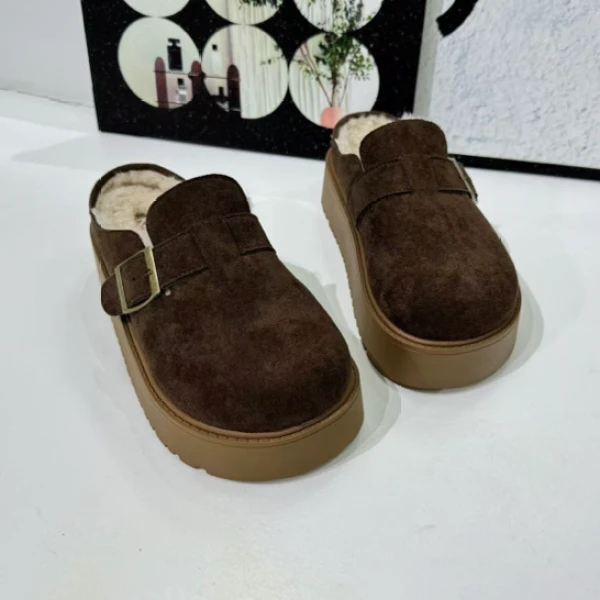 【雪菲】拖鞋秋冬新款舒适保暖博肯半拖24067