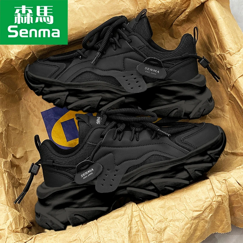 SENMA/森马男鞋2025春夏新款休闲运动鞋男士透气厚底增高老爹鞋子