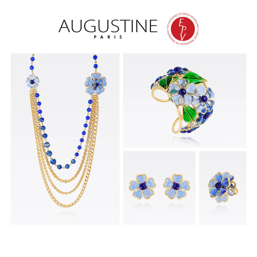 铜合金项链 AZLOOK【法国进口】AUGUSTINE 奥古斯汀山茶花项链套装