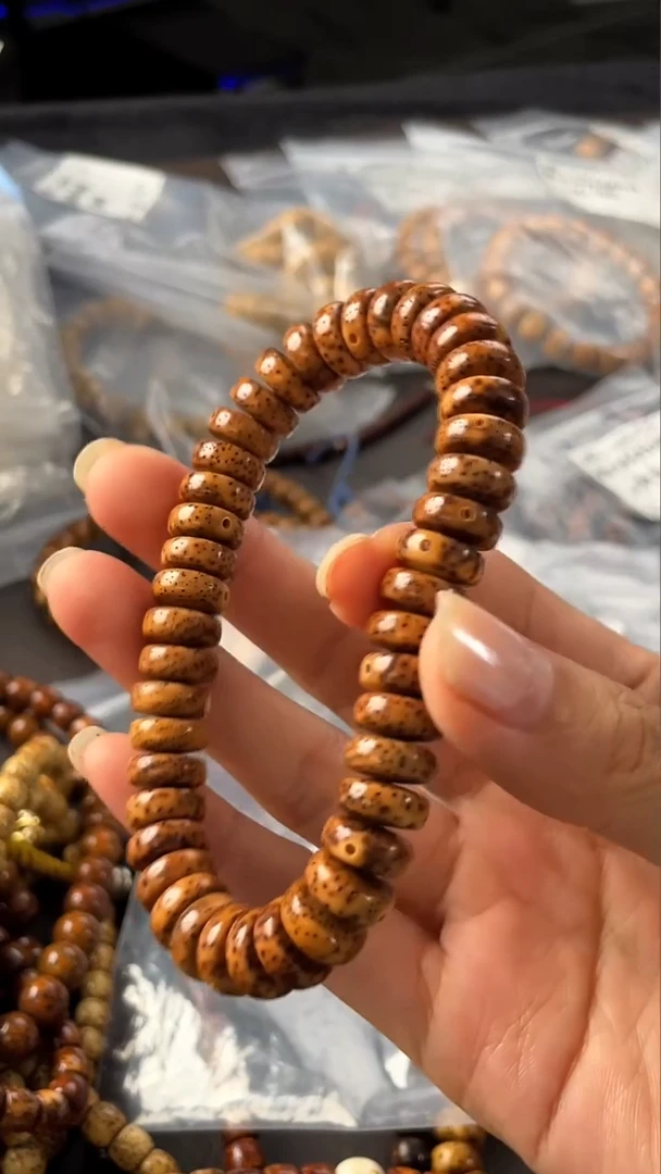 手串星月菩提精工级浅珀药片11*5手串
