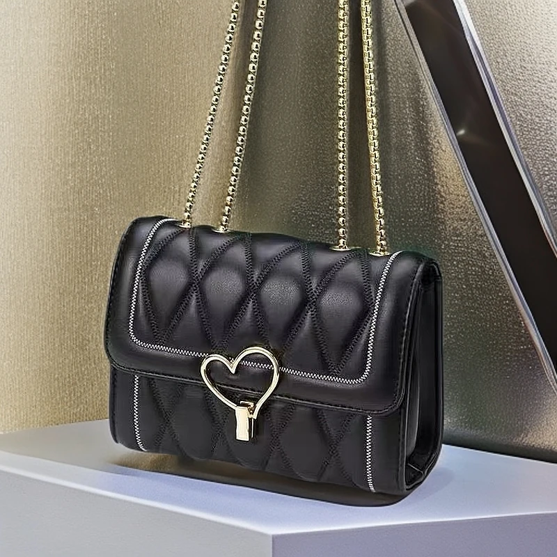 时尚百搭小香风菱格链条包女单肩斜挎包