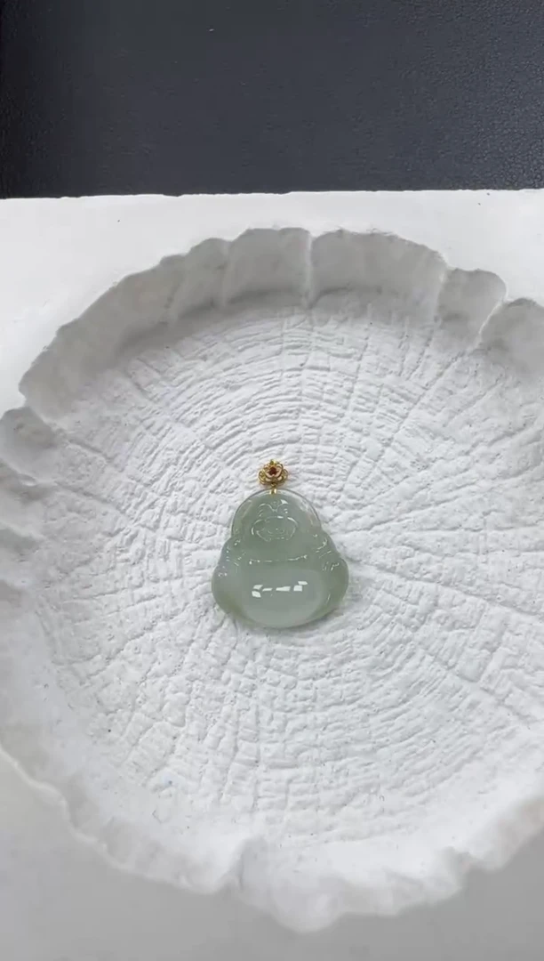 【闪购商品】翡翠颈饰18K金镶嵌K140-174佛公