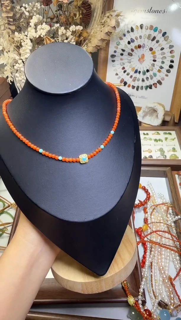 颈饰未镶嵌南红玛瑙项链